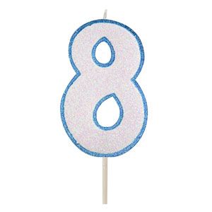 Vela Modecor Azul Brilhante - Número 8
